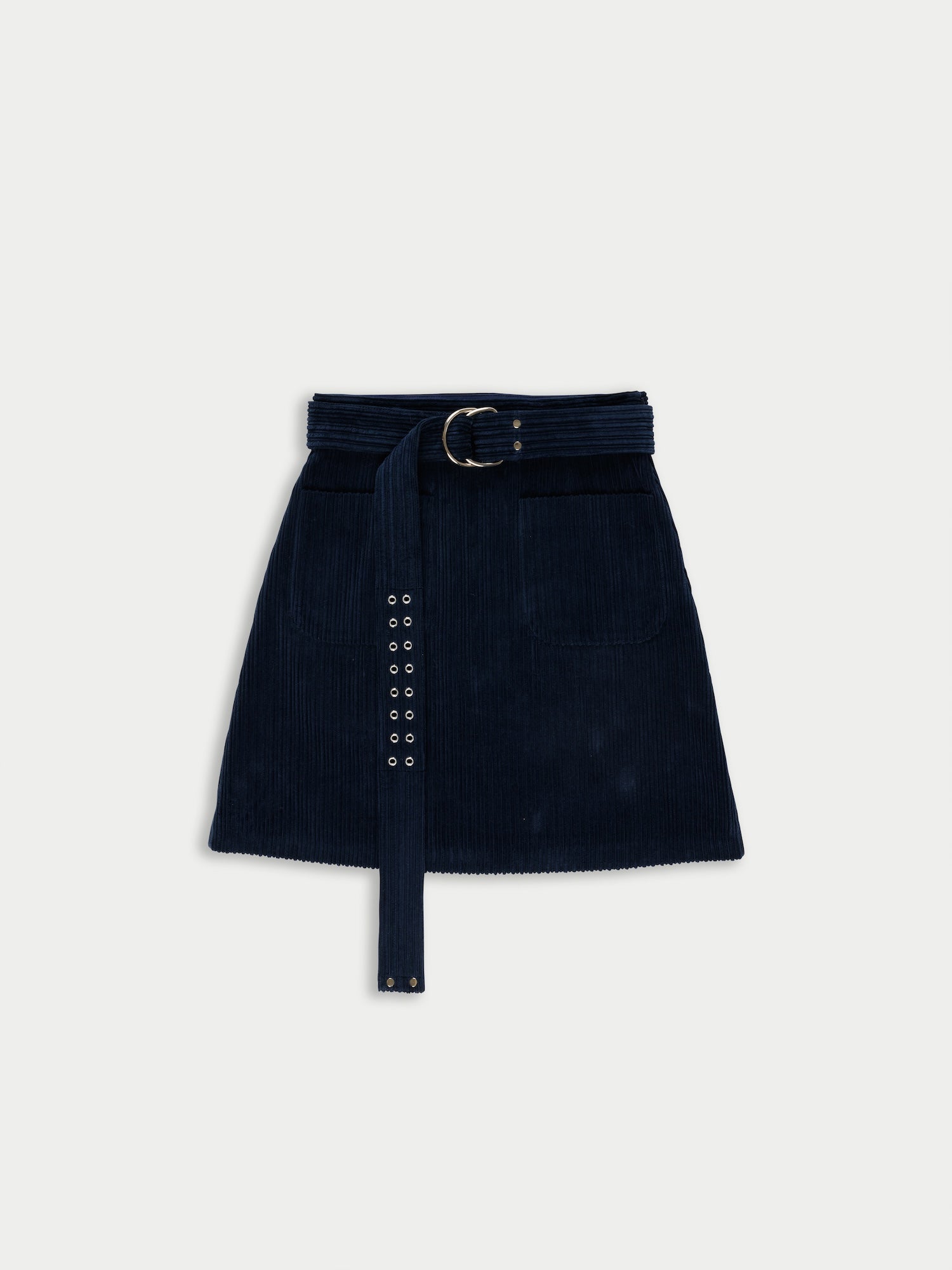 ZOUZOU Corduroy A-line Skirt - Navy