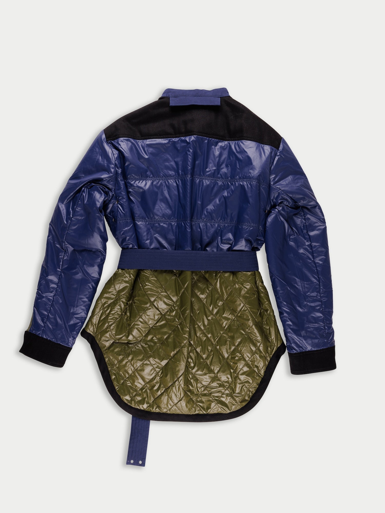 ORSON Nylon Padded Jacket - Khaki / Navy