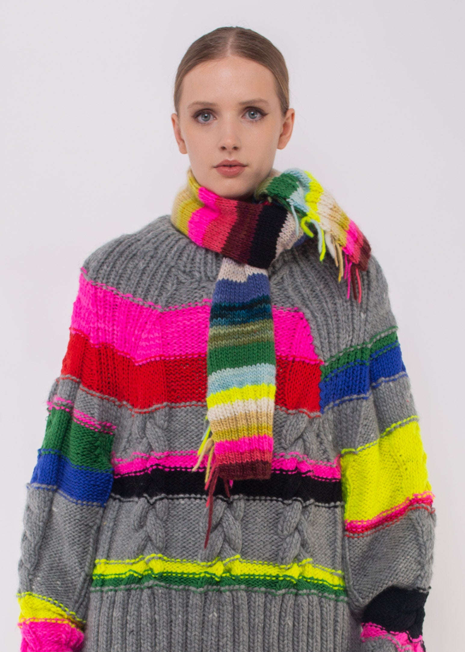 BILLY Hand Knitted Scarf - Multico