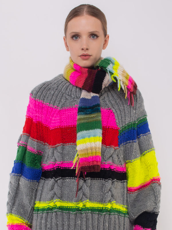BILLY Hand Knitted Scarf - Multico