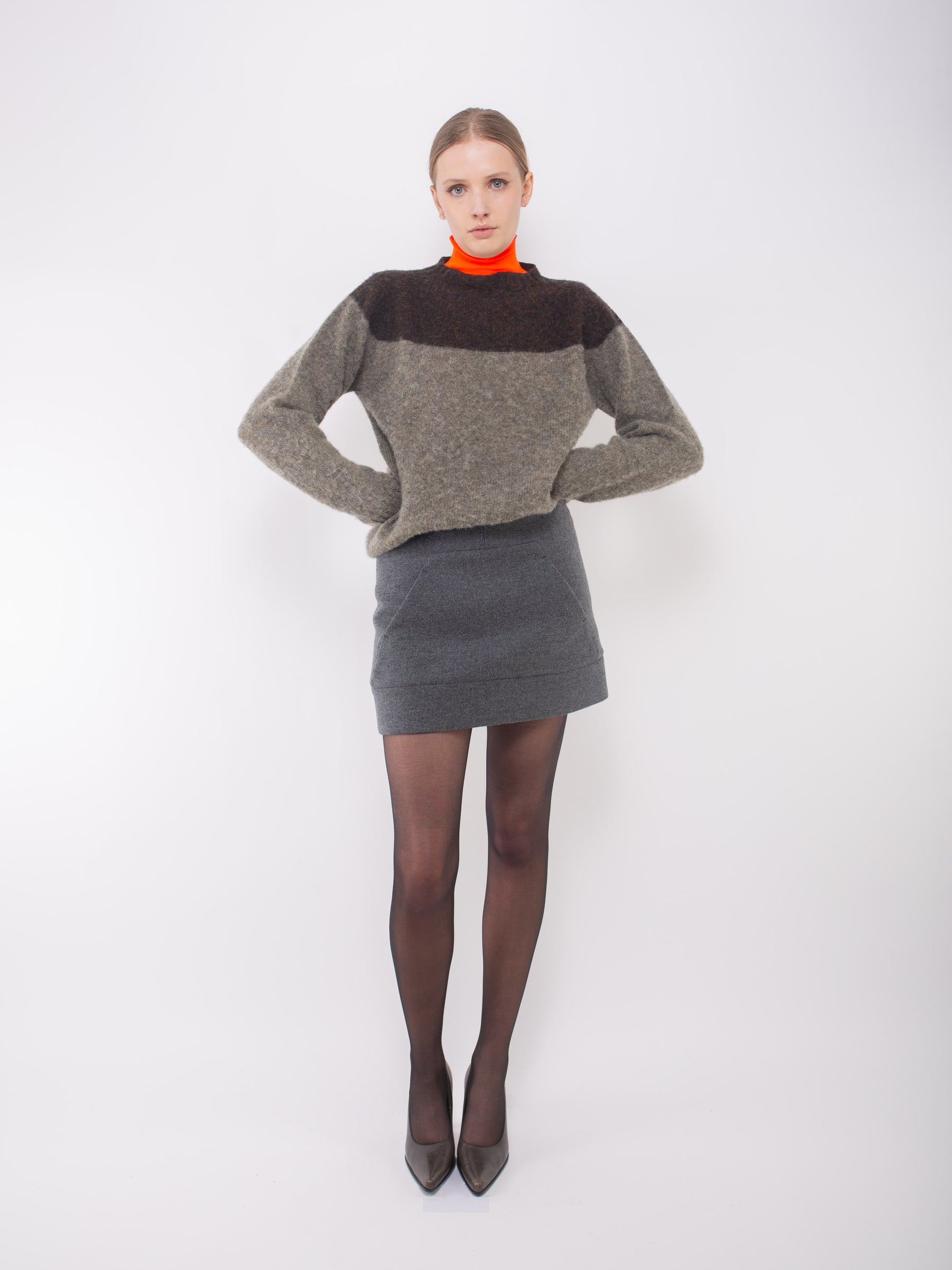 AVRIL Mini Skirt - Dark Grey