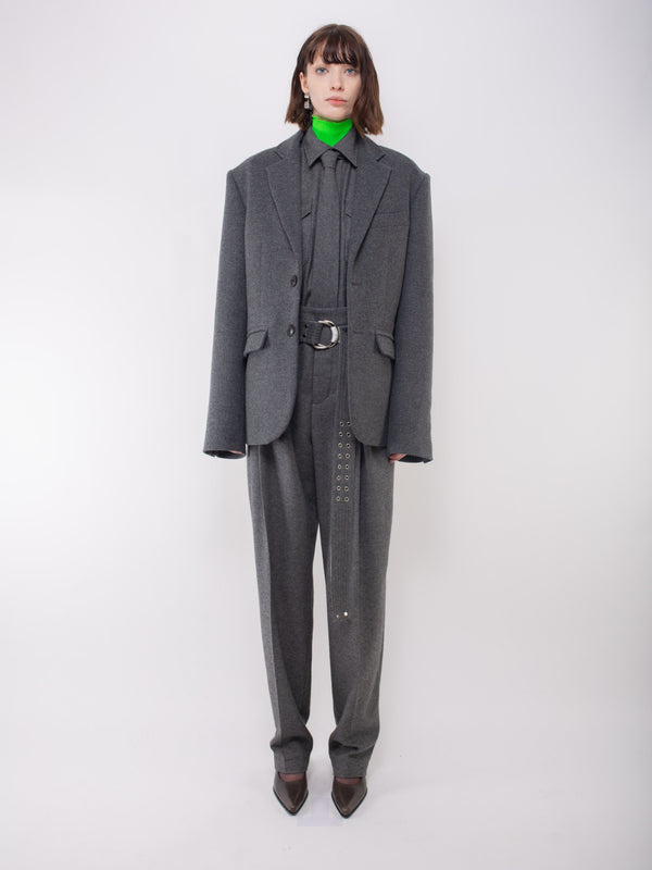 ANNIE X Oversized Tailored Jacket - Dark Grey
