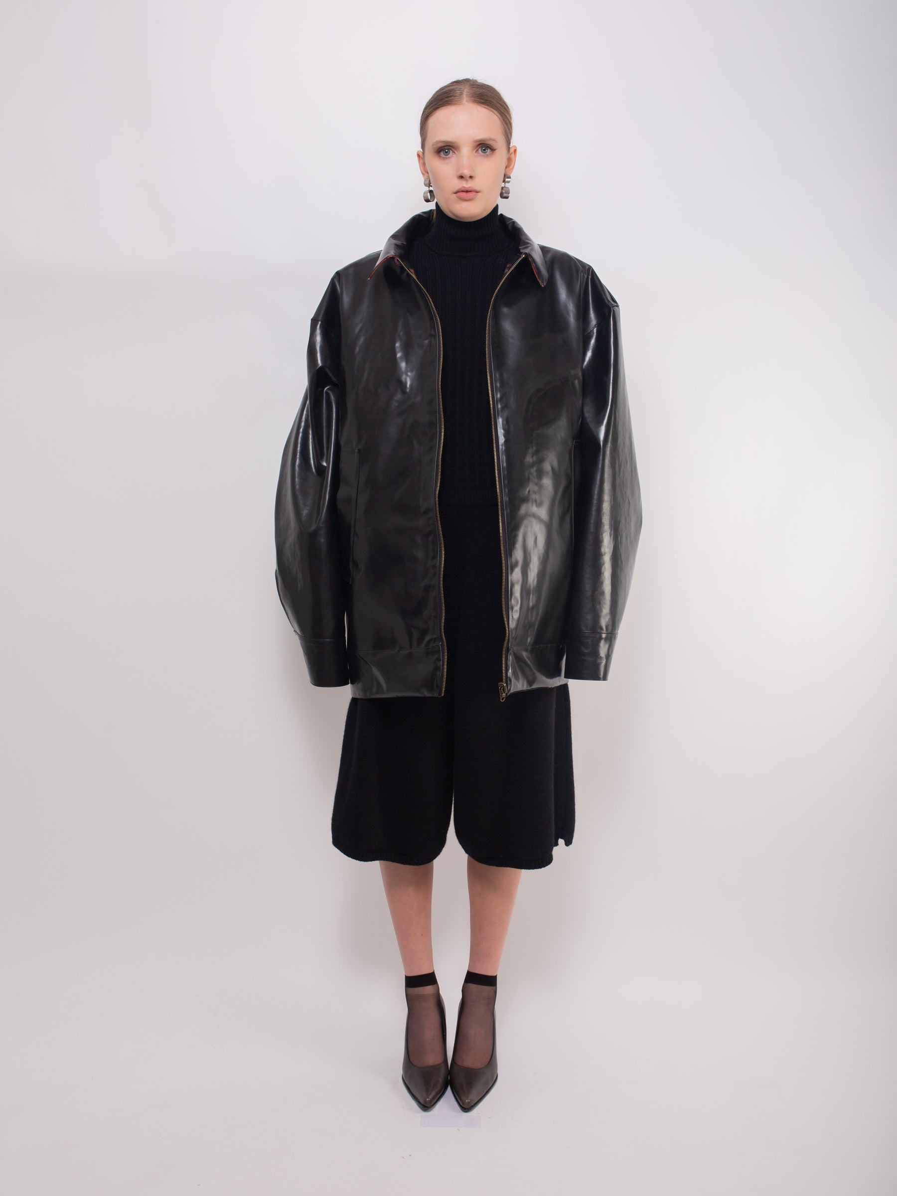 JAIME X Reversible Bomber Jacket - Black / Red Tartan