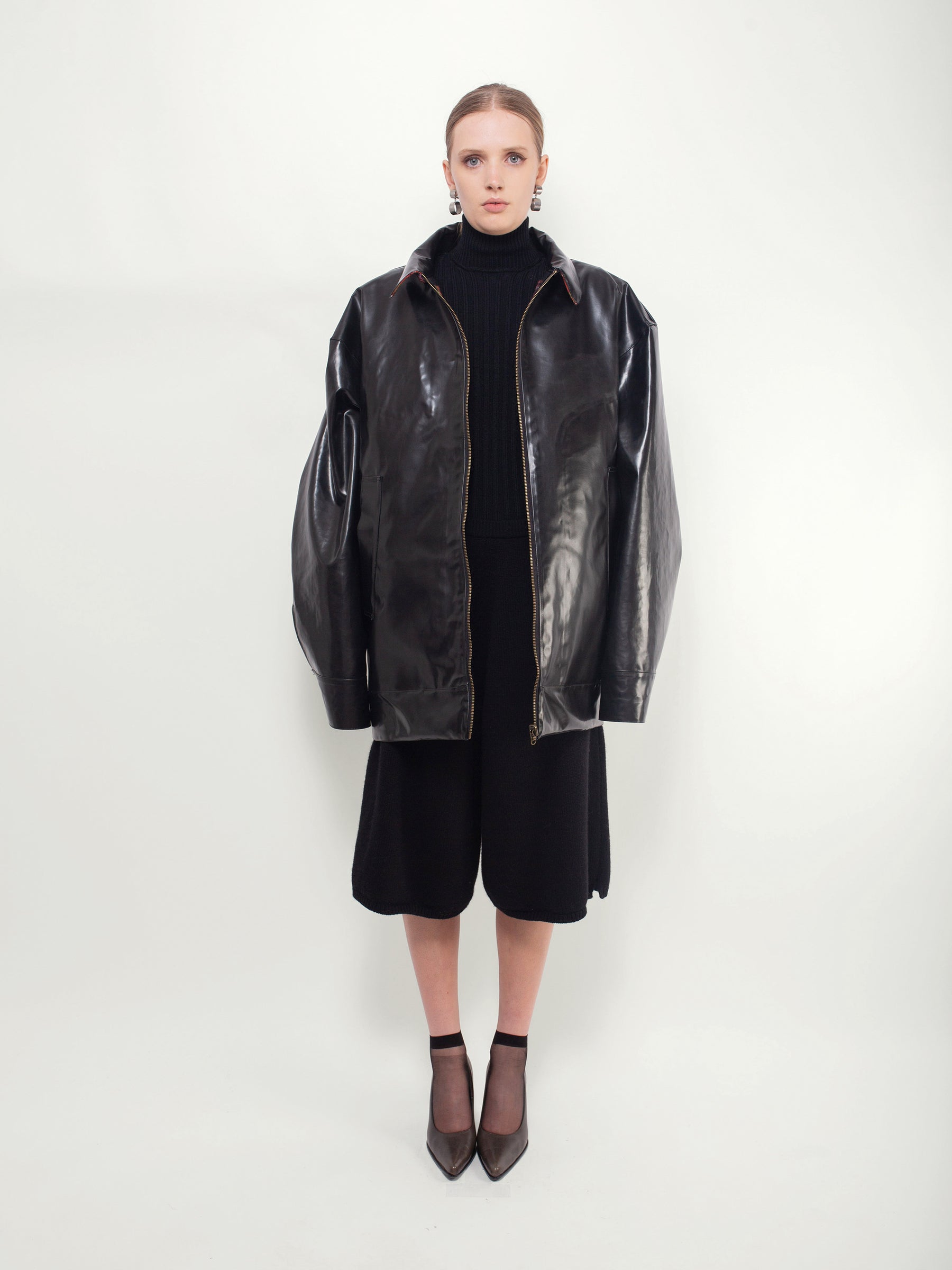 JAIME X Reversible Bomber Jacket - Black / Red Tartan