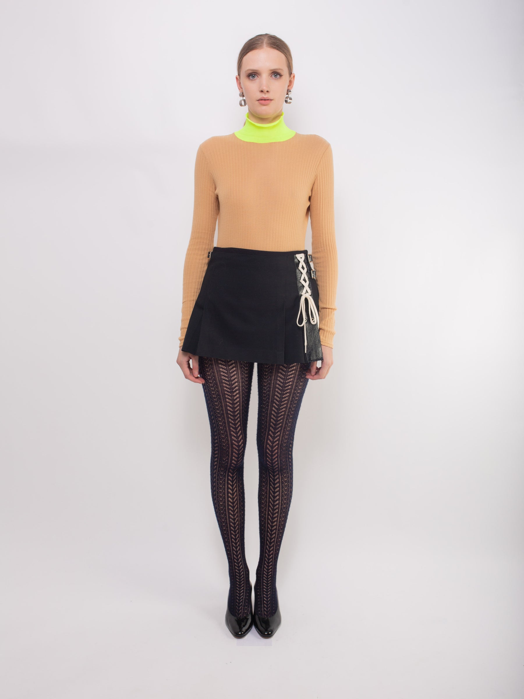 FREDERIQUE Ribbed Fine Weight Top - Camel