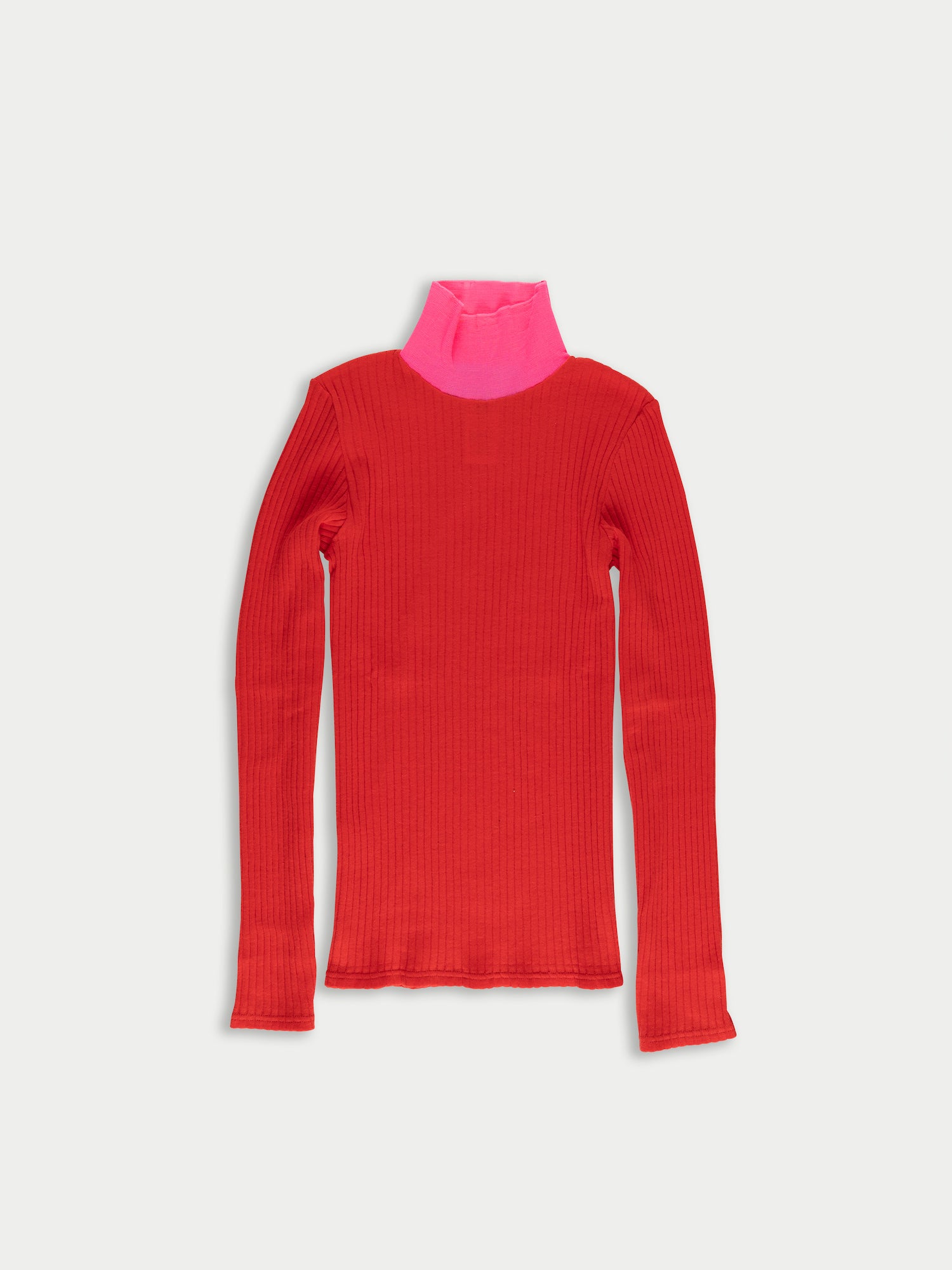 FREDERIQUE Ribbed Fine Weight Top - Red