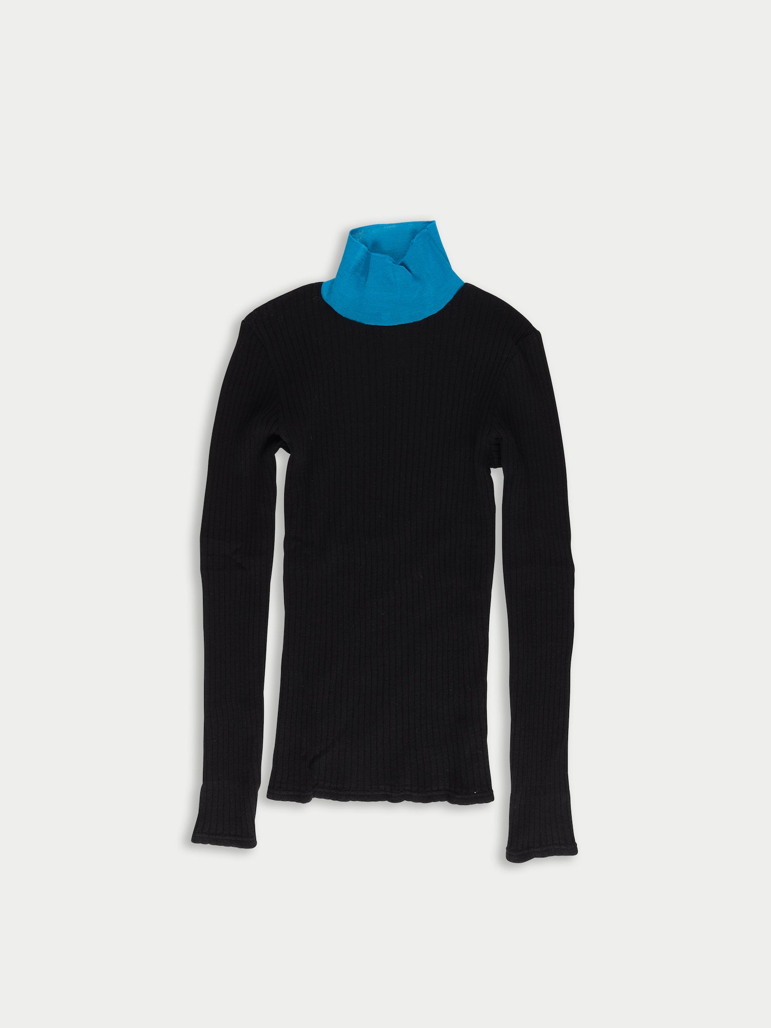 FREDERIQUE Ribbed Fine Weight Top - Black