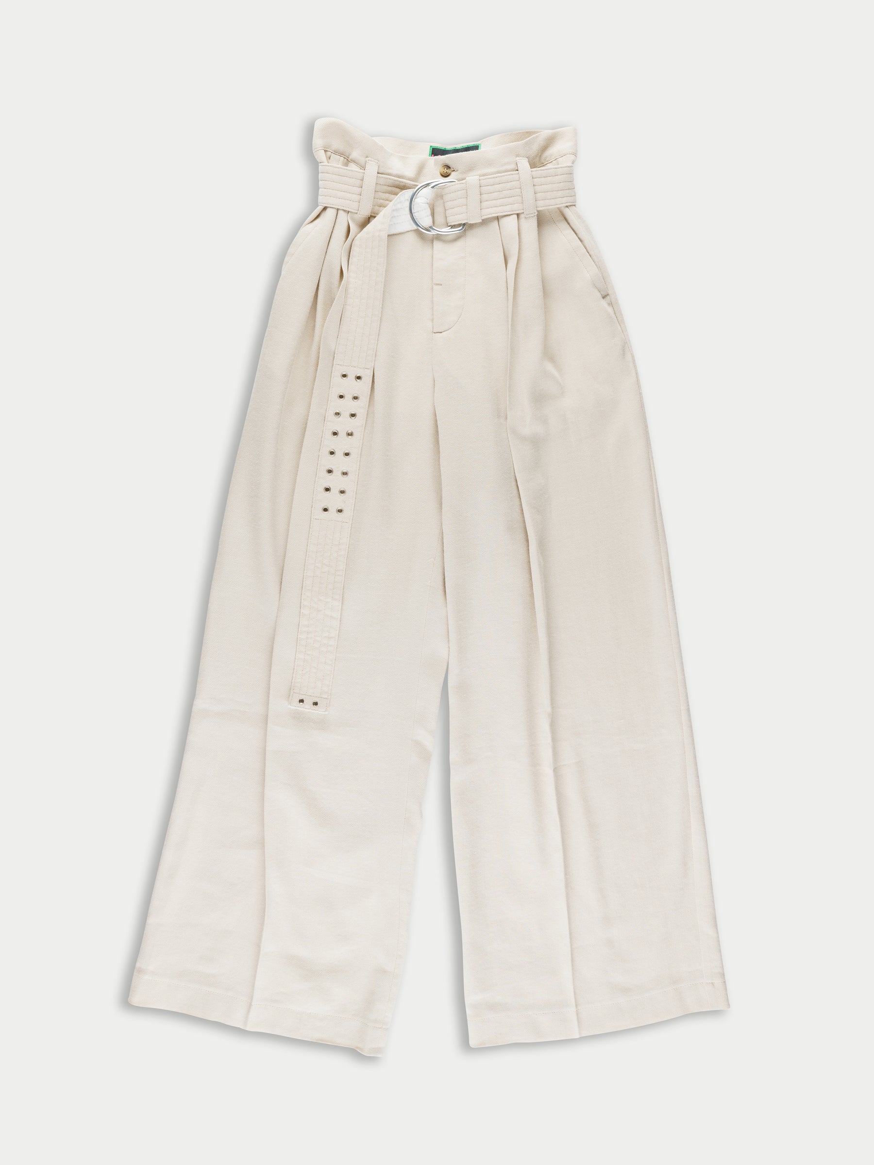 ANGIE Pleated Trousers - Ecru