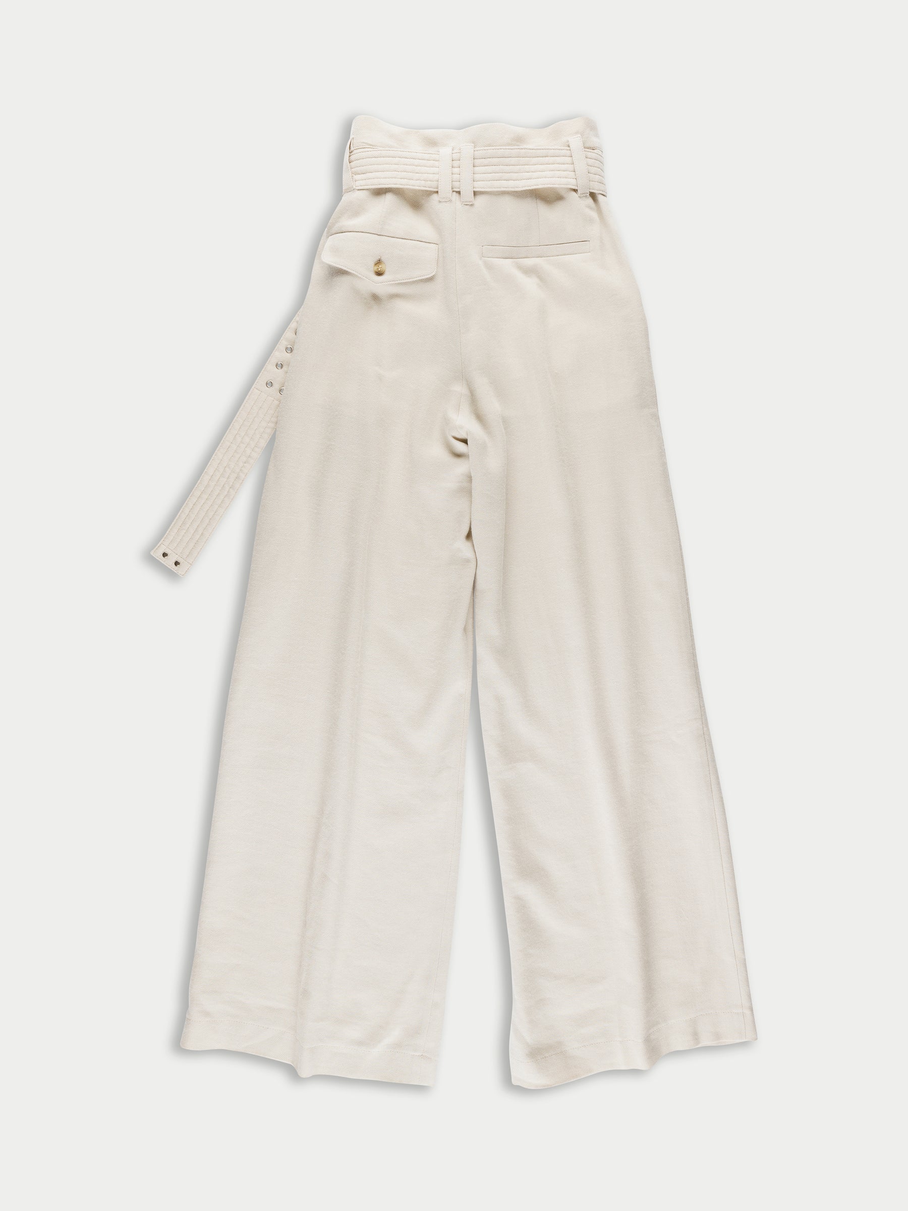 ANGIE Pleated Trousers - Ecru