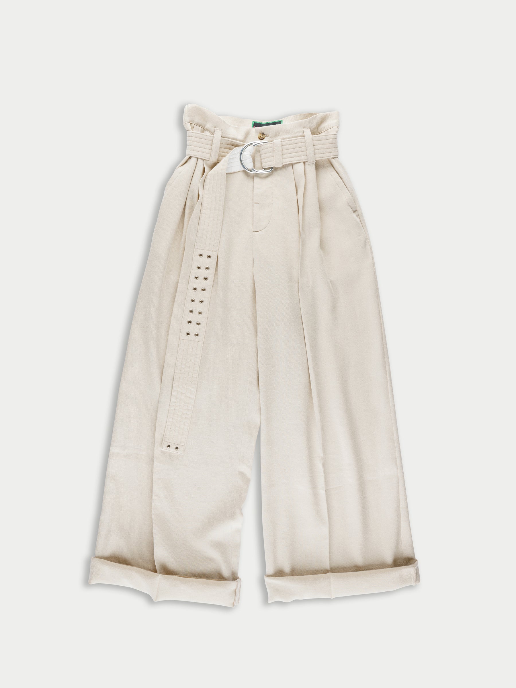 ANGIE Pleated Trousers - Ecru