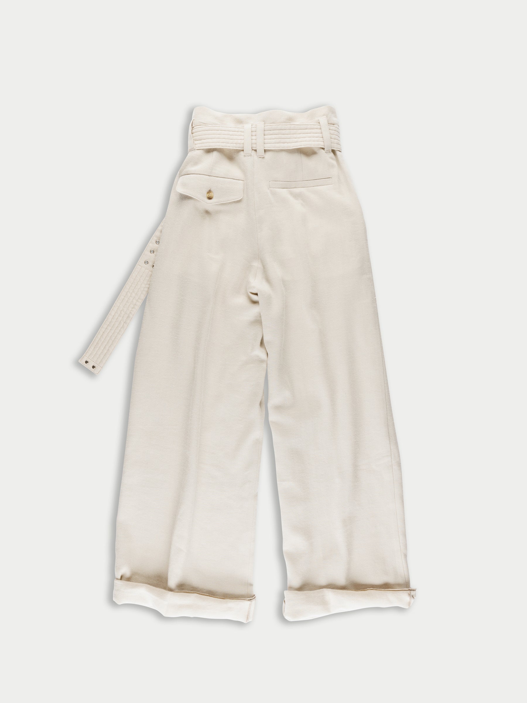 ANGIE Pleated Trousers - Ecru
