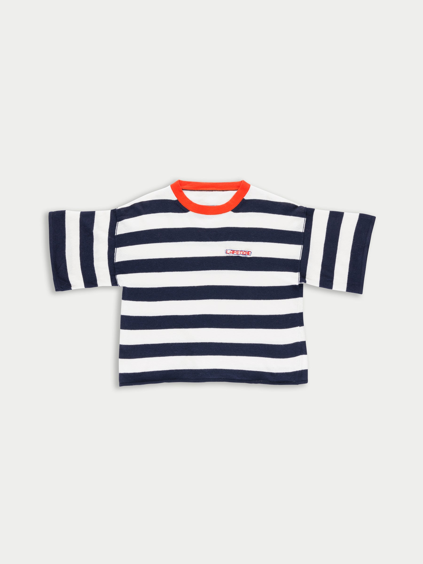 ELIO Striped T-shirt - Navy / Ecru / Red
