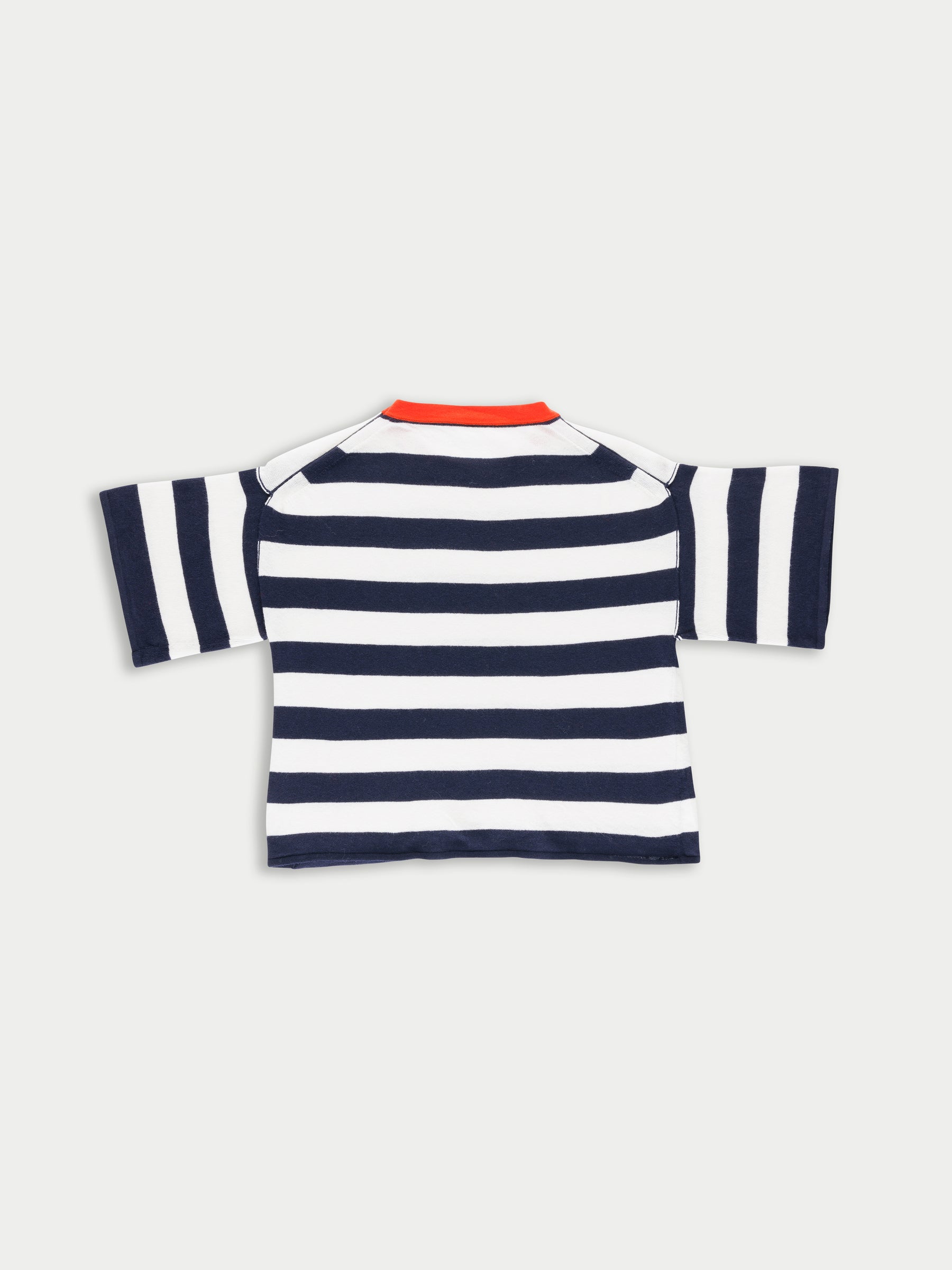ELIO Striped T-shirt - Navy / Ecru / Red