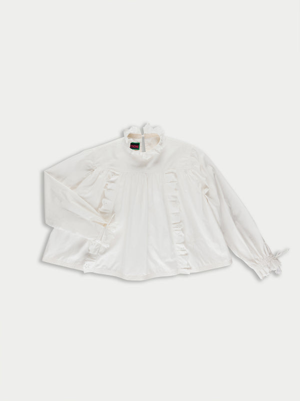 GINETTE Cotton Blouse - Ecru