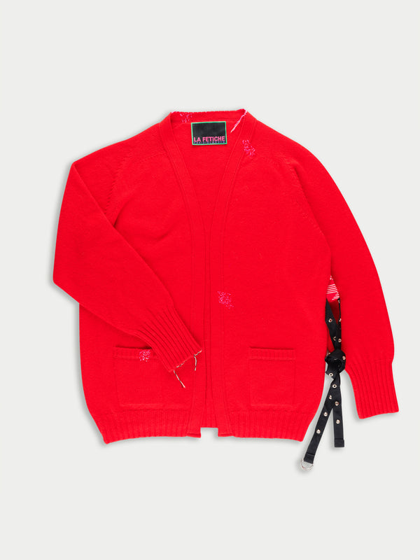 SYLVIA Unisex Cardigan - Red