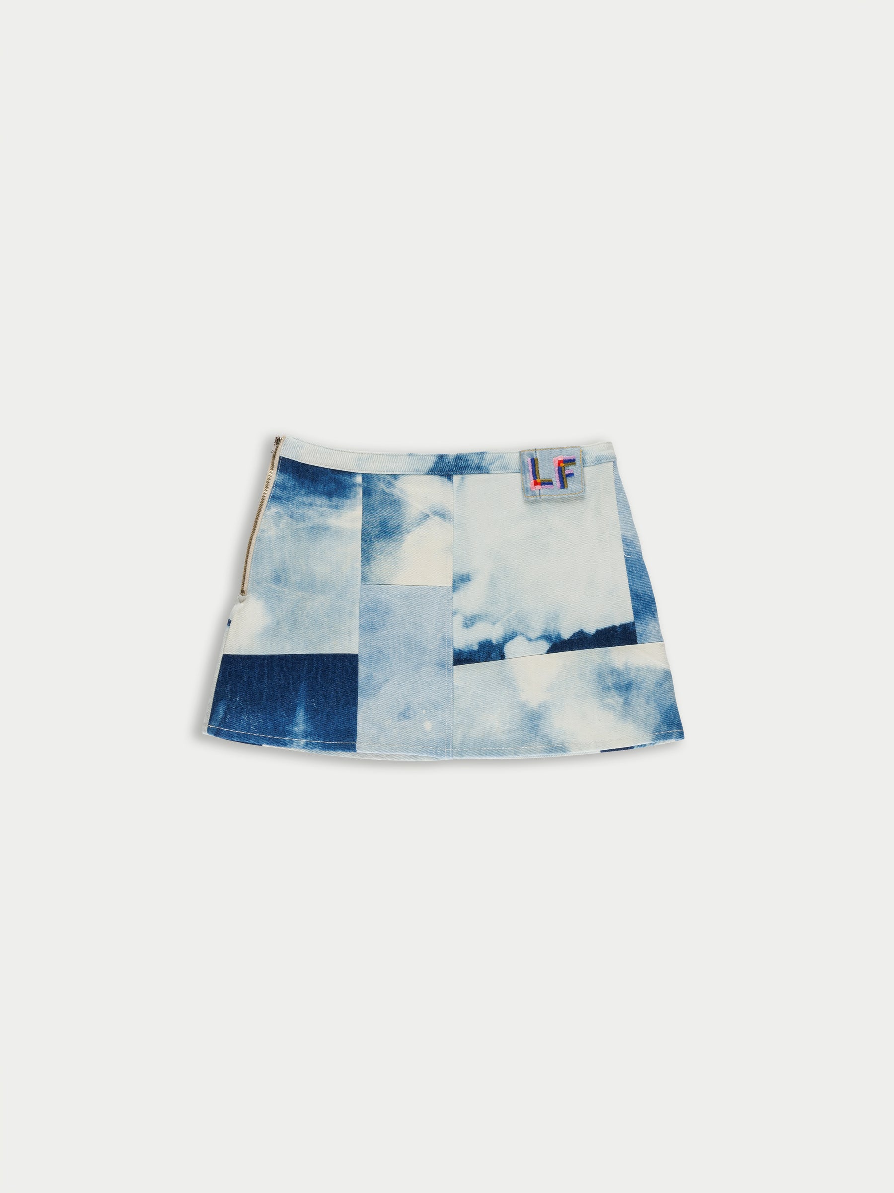THELMA Denim Mini Skirt - Bleached Denim