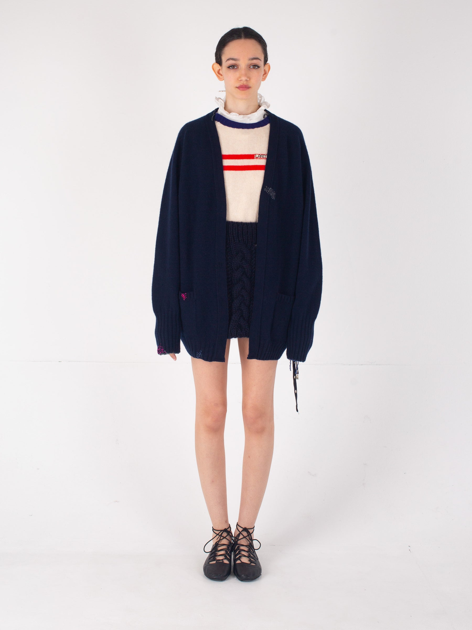 SYLVIA Unisex Cardigan - Navy
