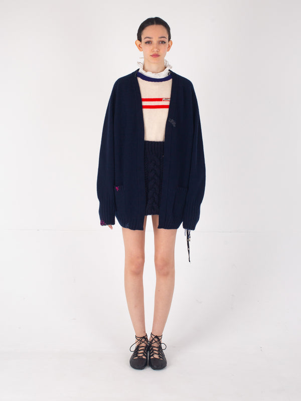 SYLVIA Unisex Cardigan - Navy