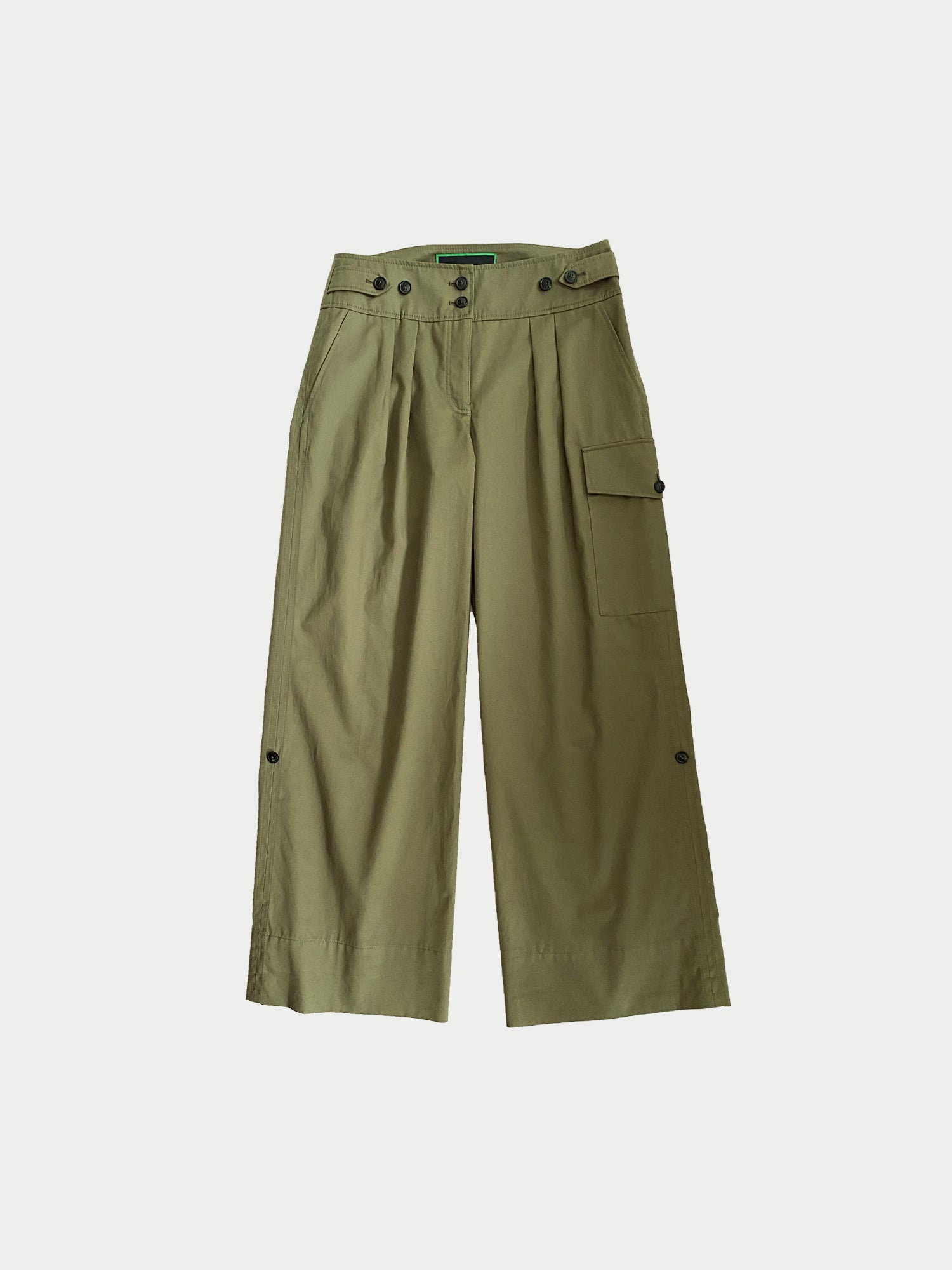 GABRIELLE Pleated Pant - Khaki