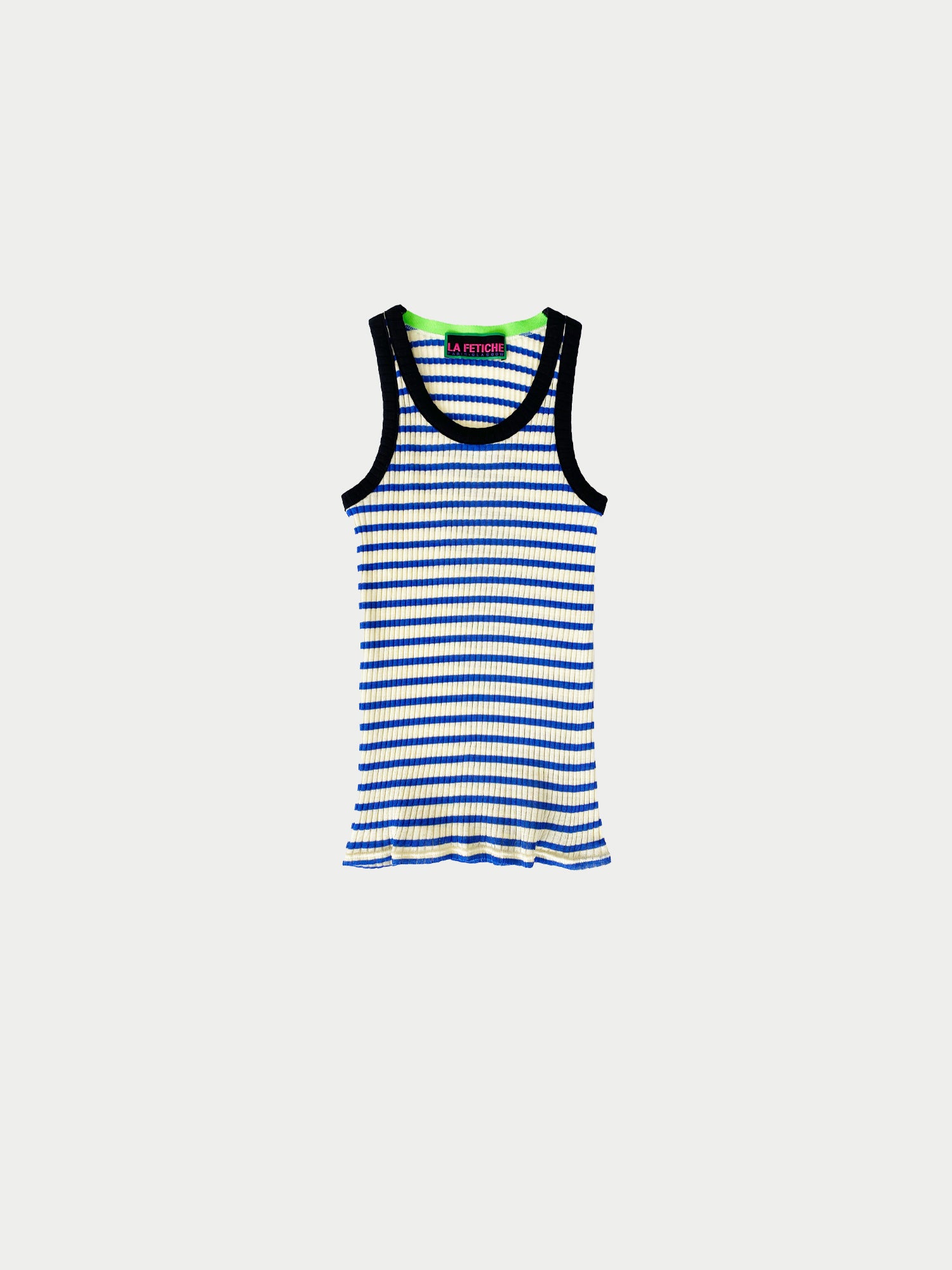 ROMY Striped Vest - Blue / Ecru