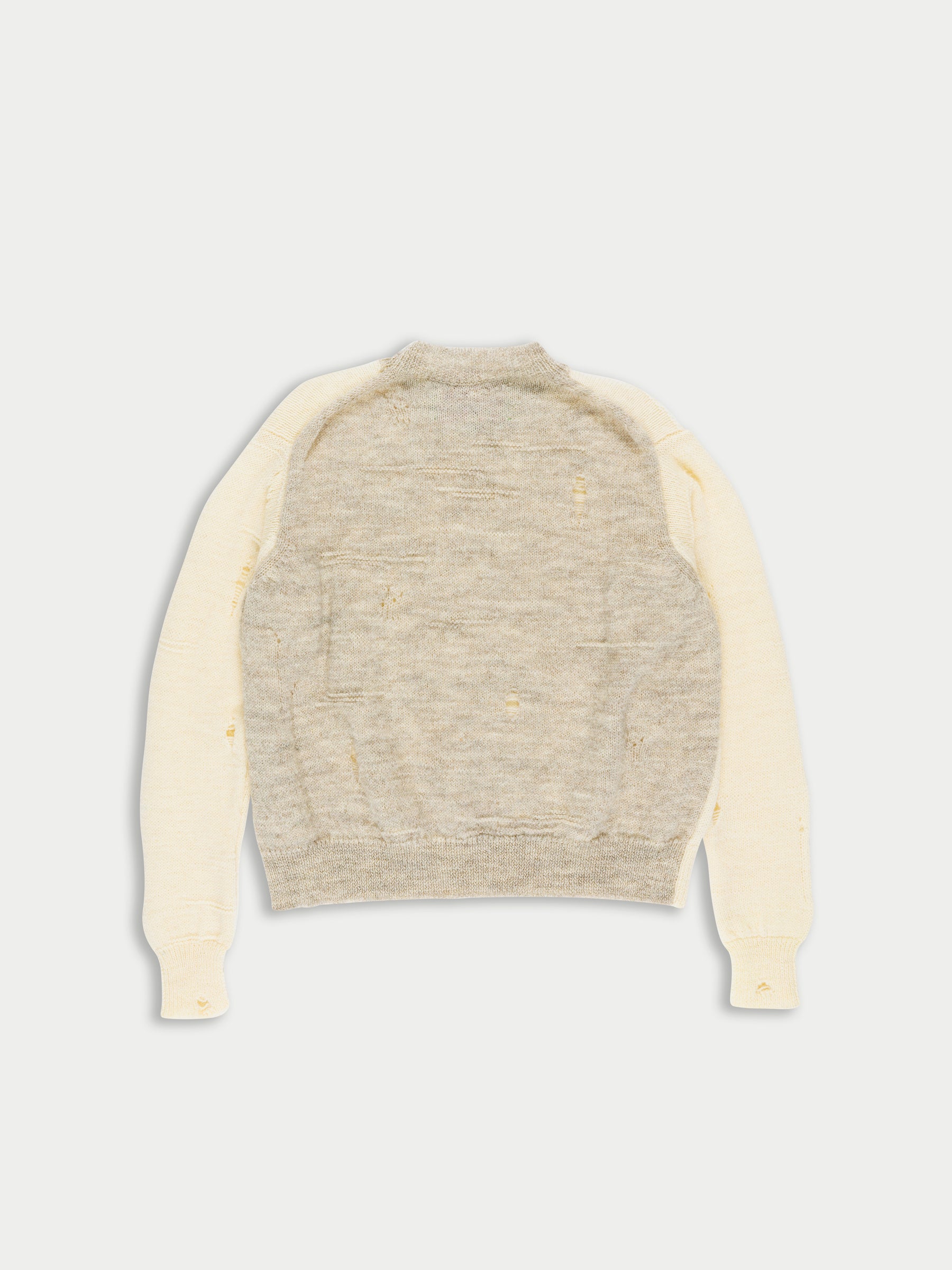 MILLIE Crew Neck Sweater - Ecru / Light Grey