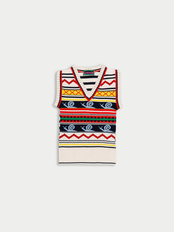 STARDUST V-neck Sweater Vest - Multico