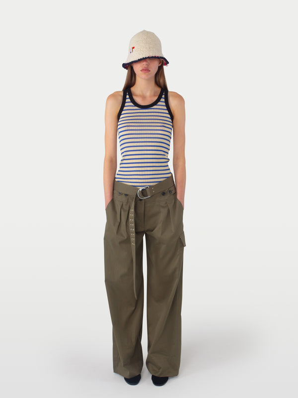 GABRIELLE Pleated Pant - Khaki