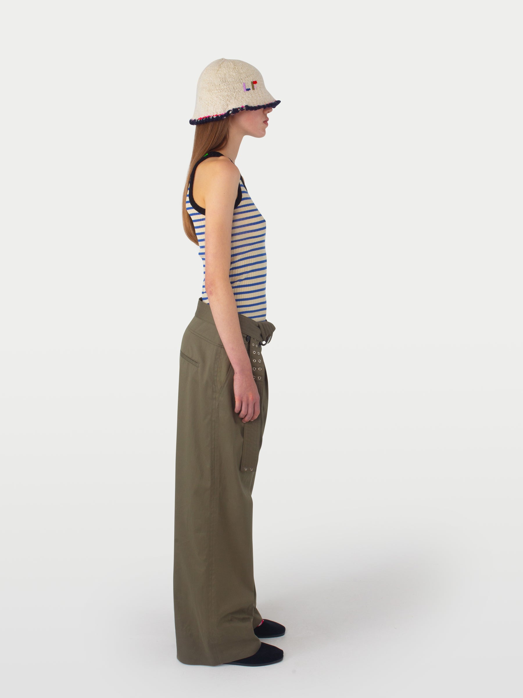 GABRIELLE Pleated Pant - Khaki