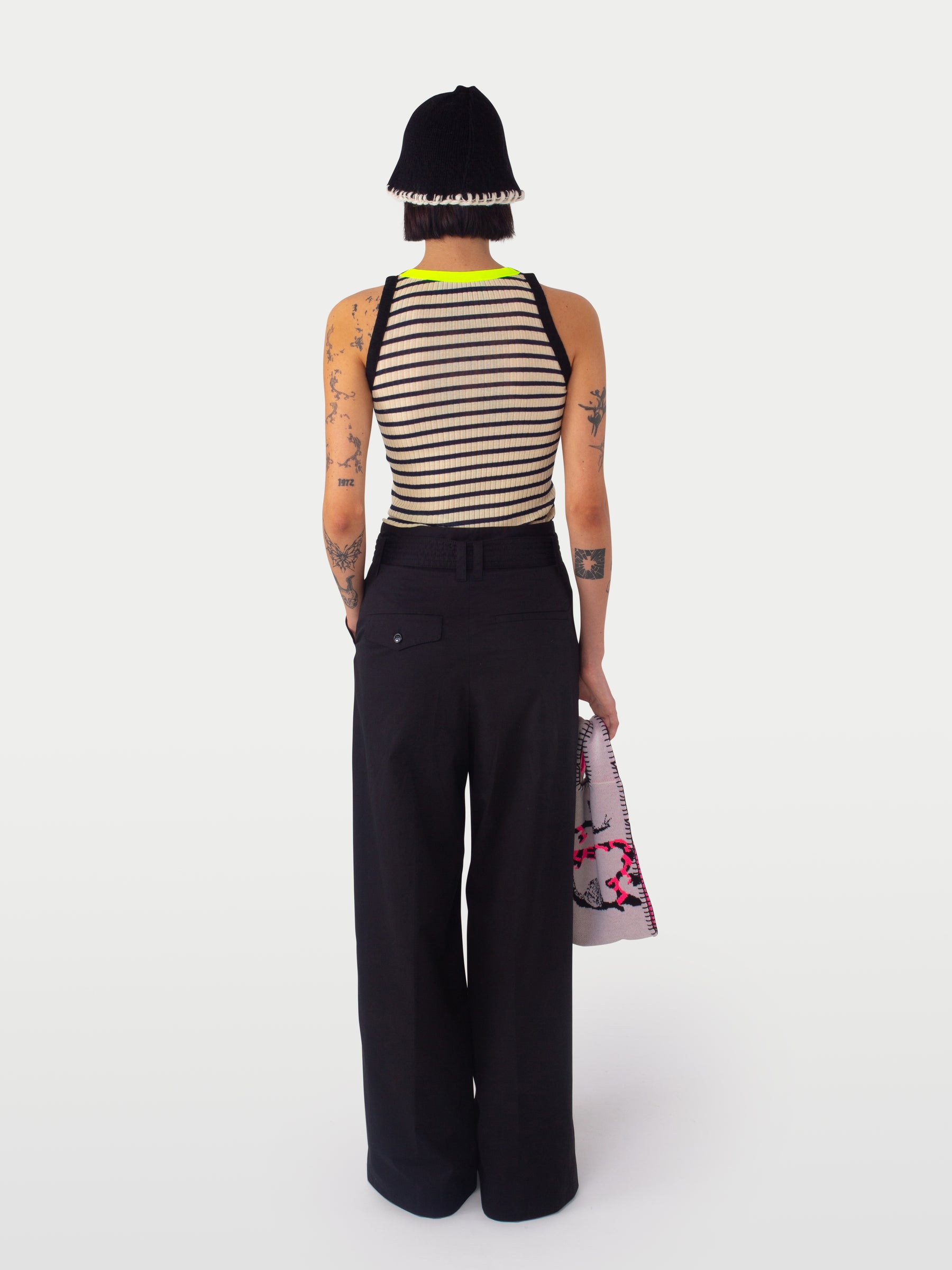 ROMY Striped Vest - Navy / Ecru