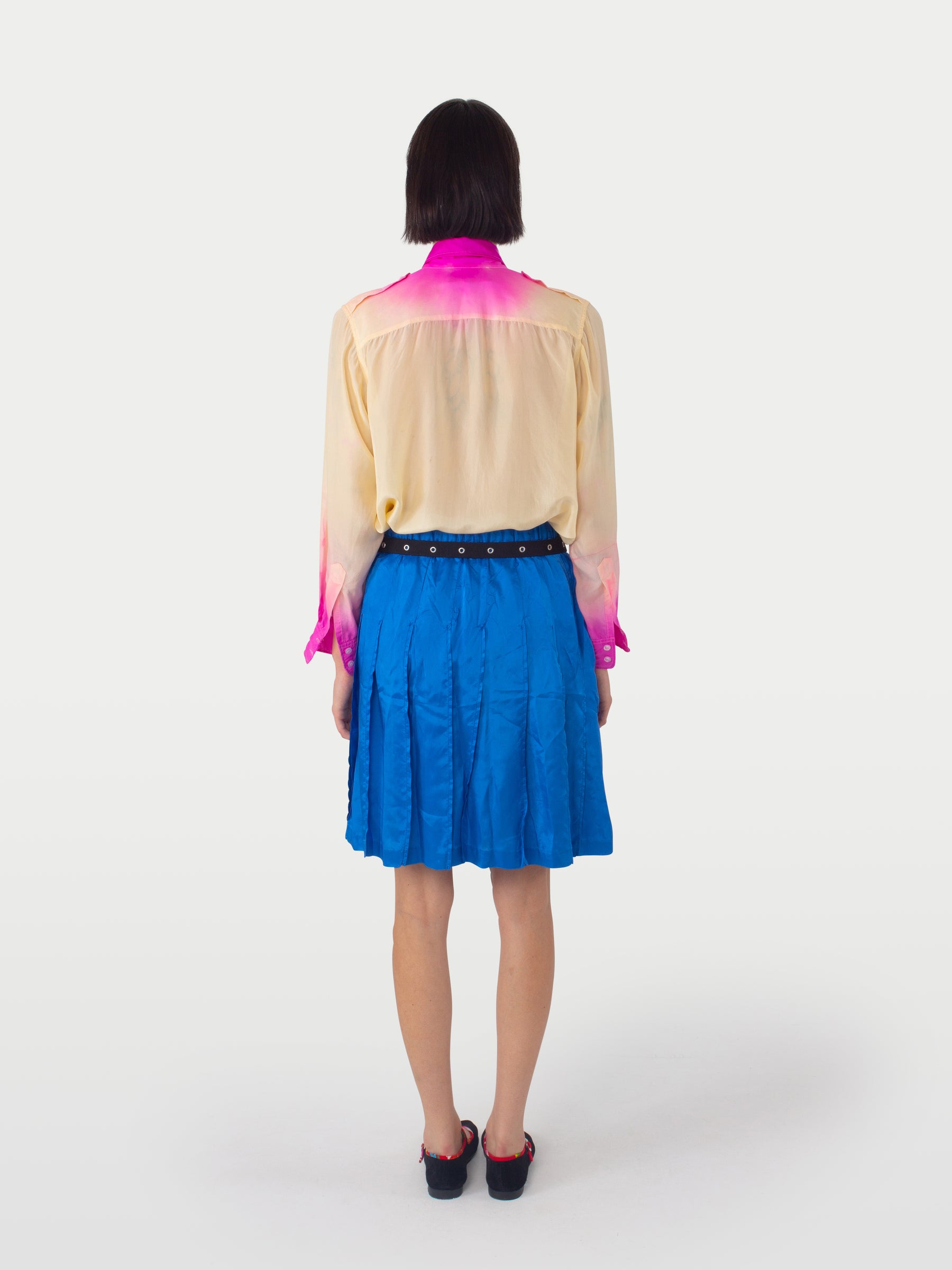 BERNADETTE Pleated Skirt - Blue