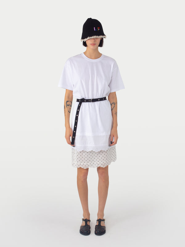 FLORA T-shirt Dress - White