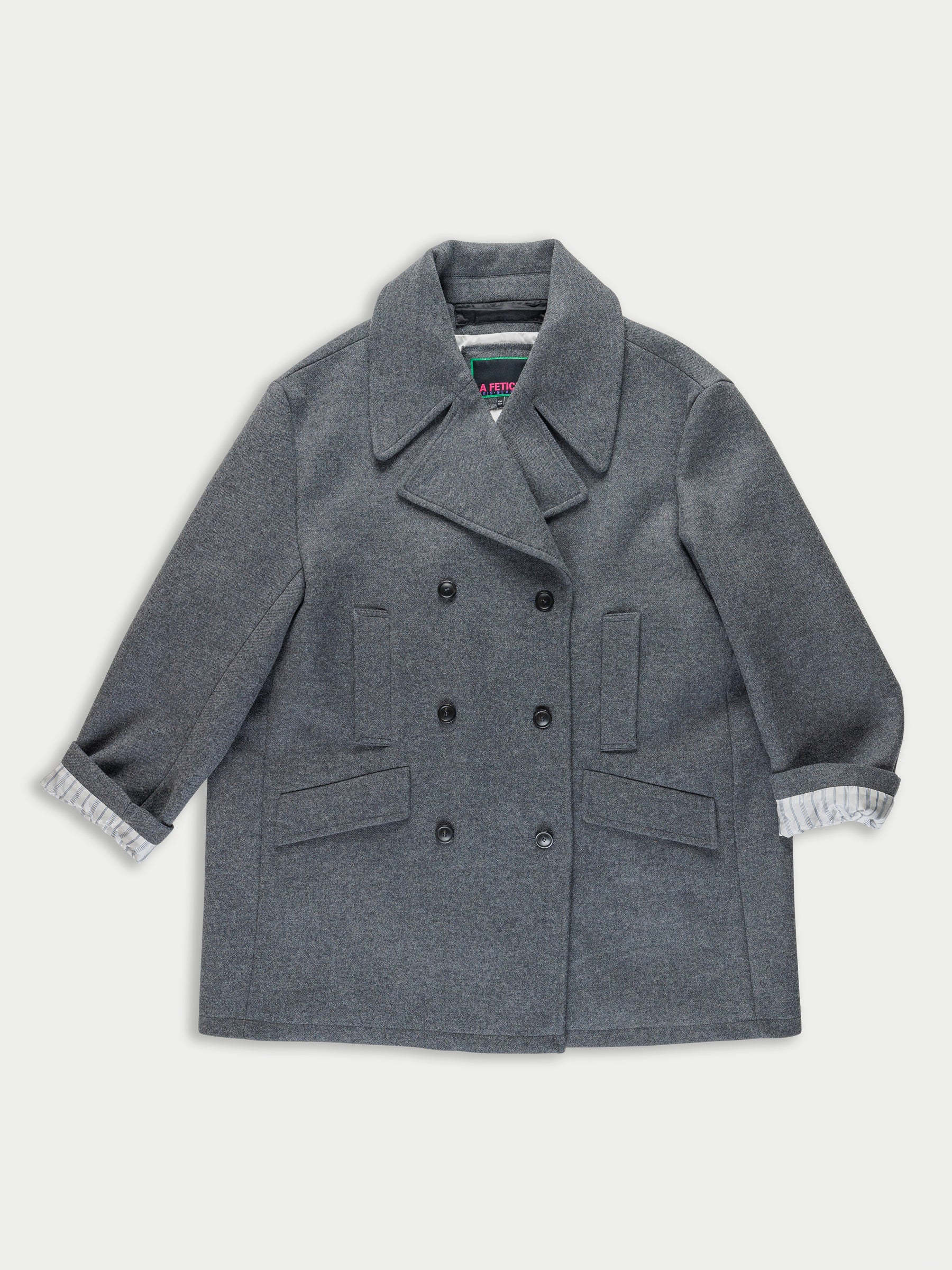 BALDWIN Unisex Pea Coat - Grey