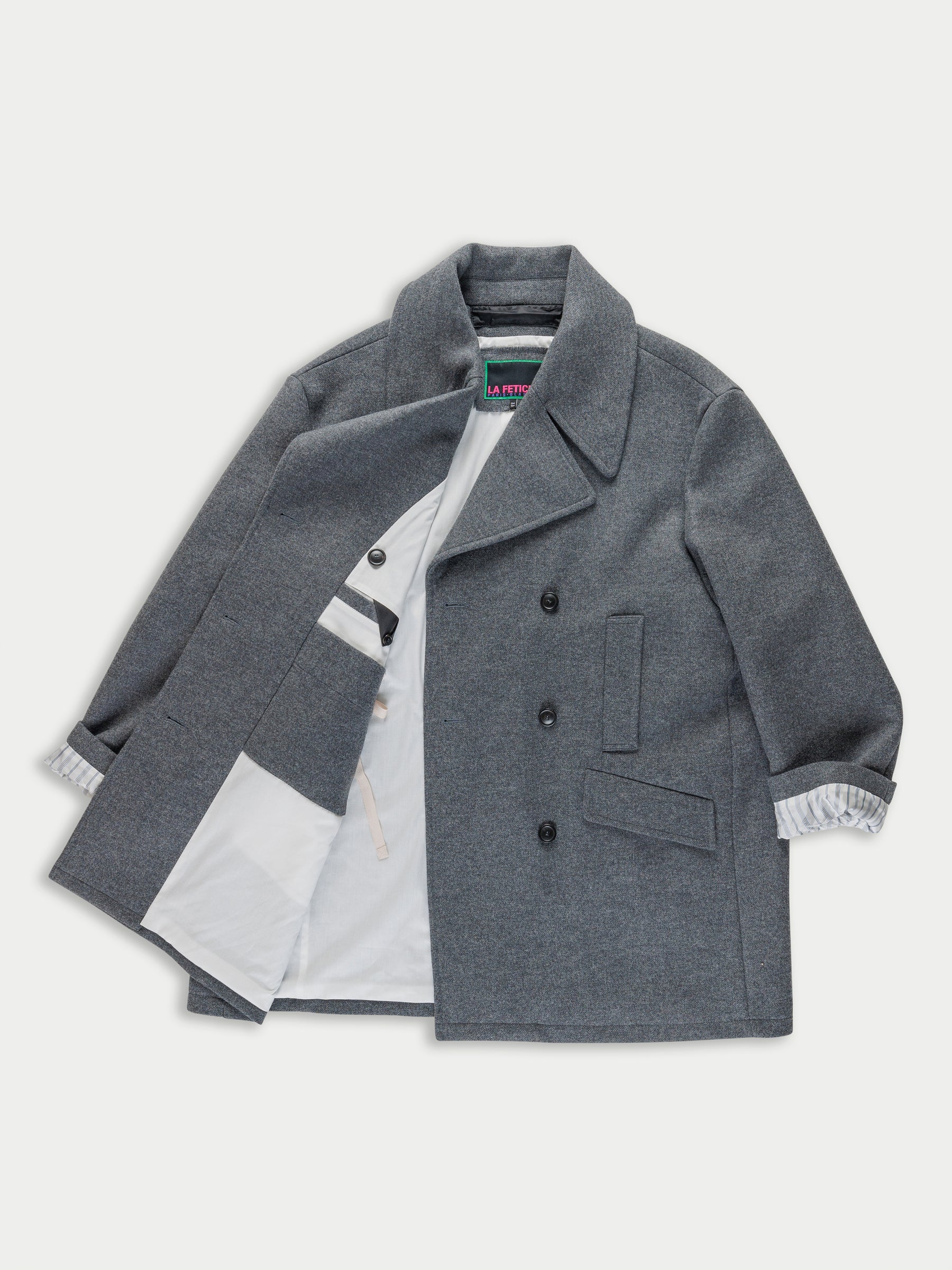 BALDWIN Unisex Pea Coat - Grey