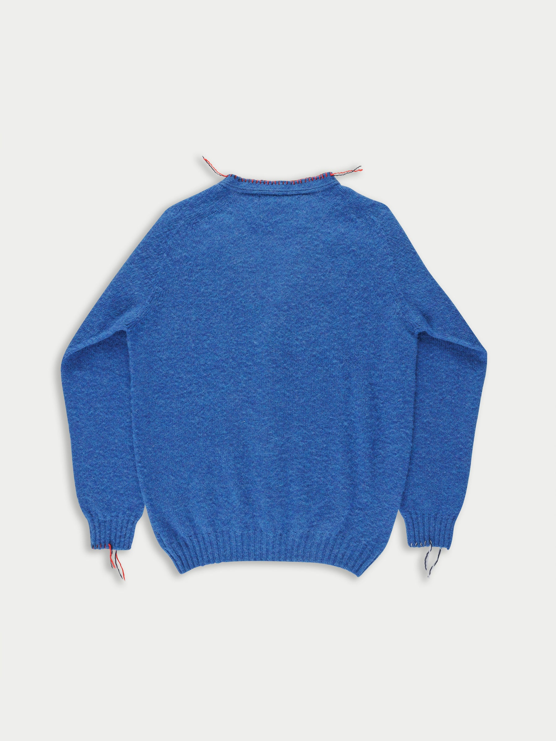 BEATON Brushed V-neck Cardigan - Blue