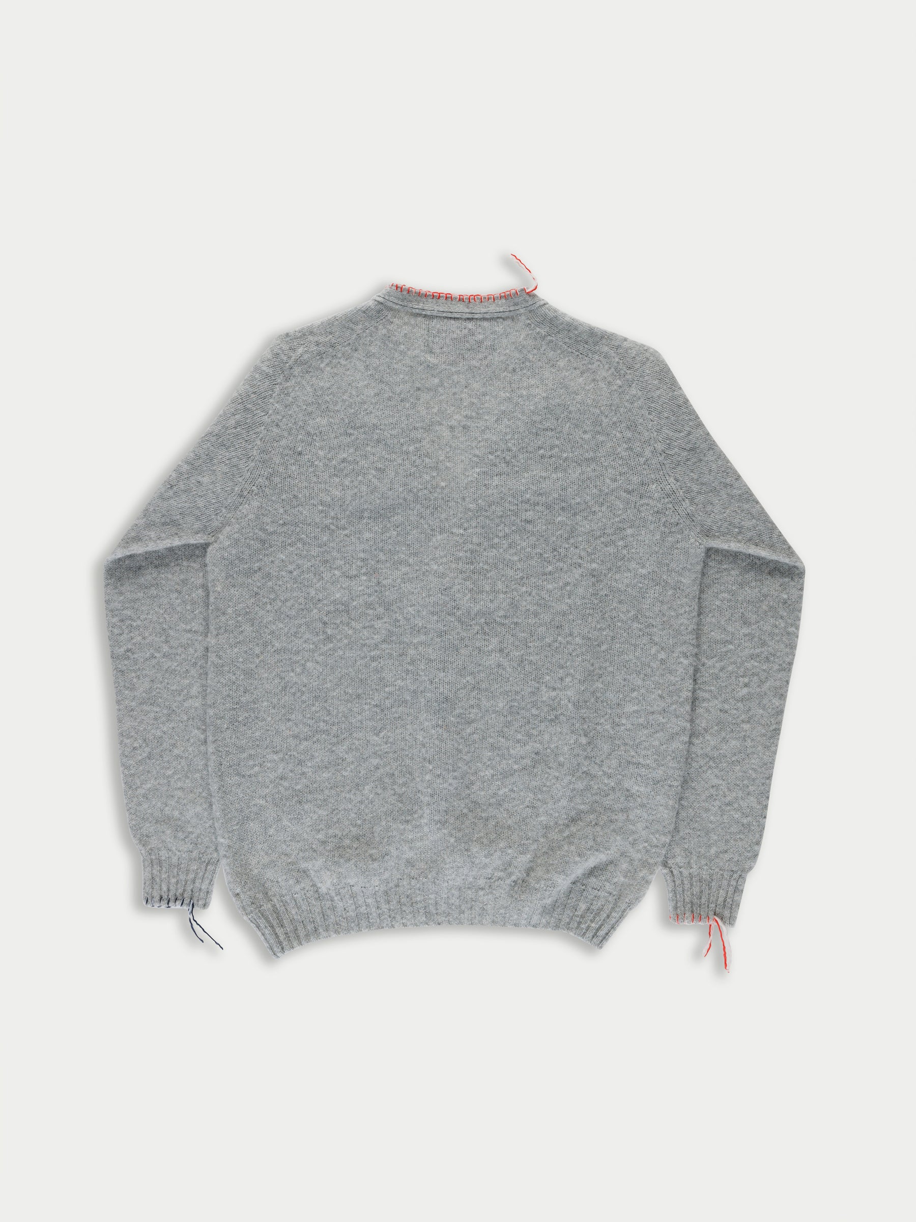 BEATON Brushed V-neck Cardigan - Grey