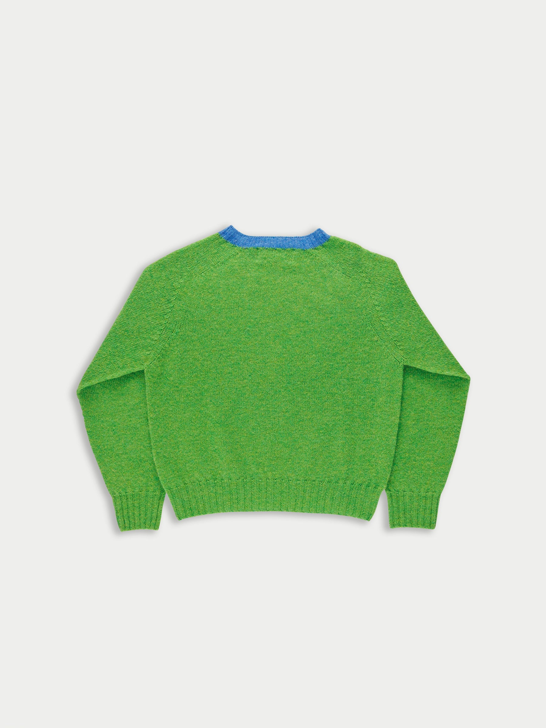 FIFI Crew Neck Shetland Sweater - Green