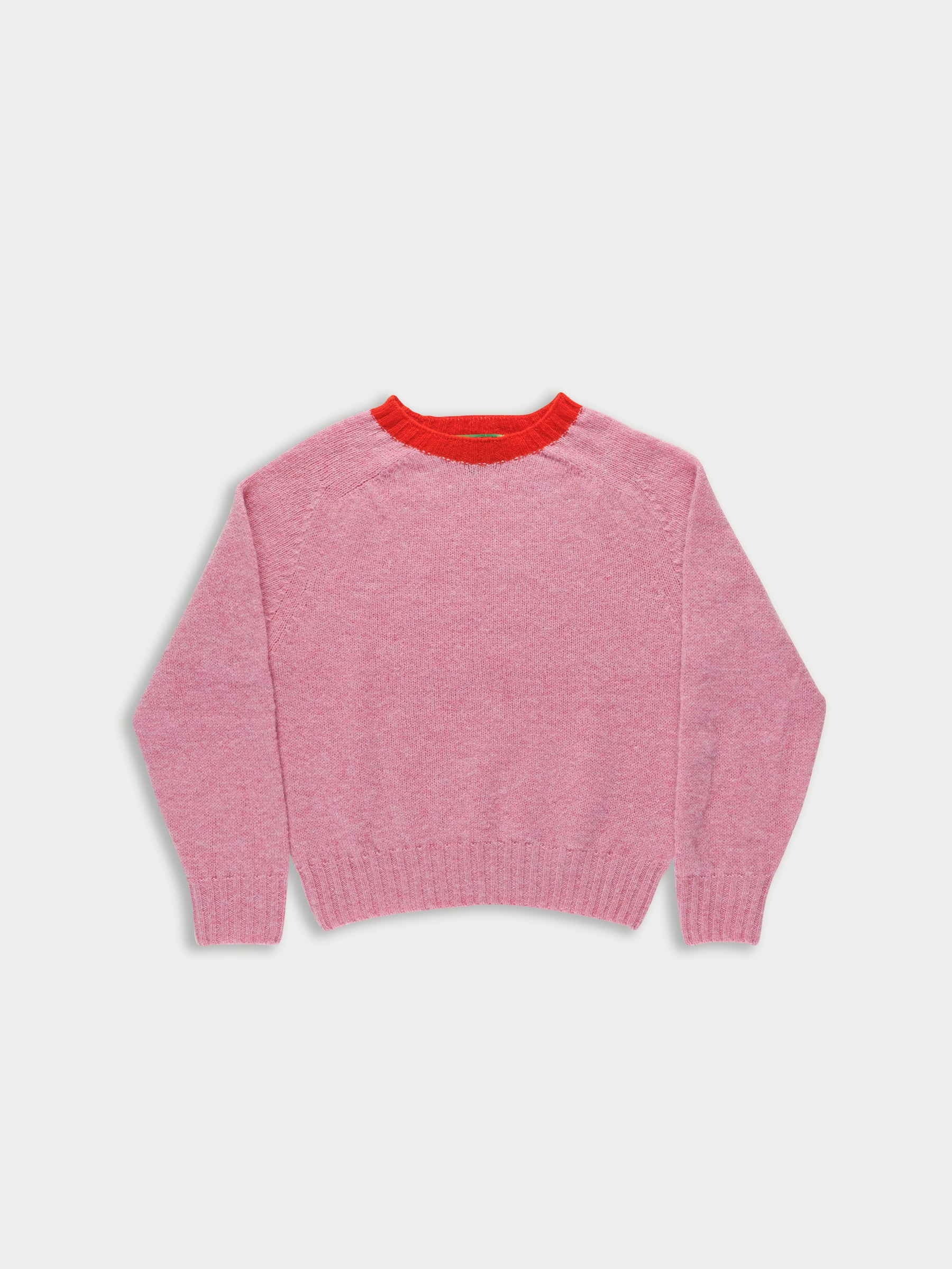FIFI Crew Neck Shetland Sweater - Pink