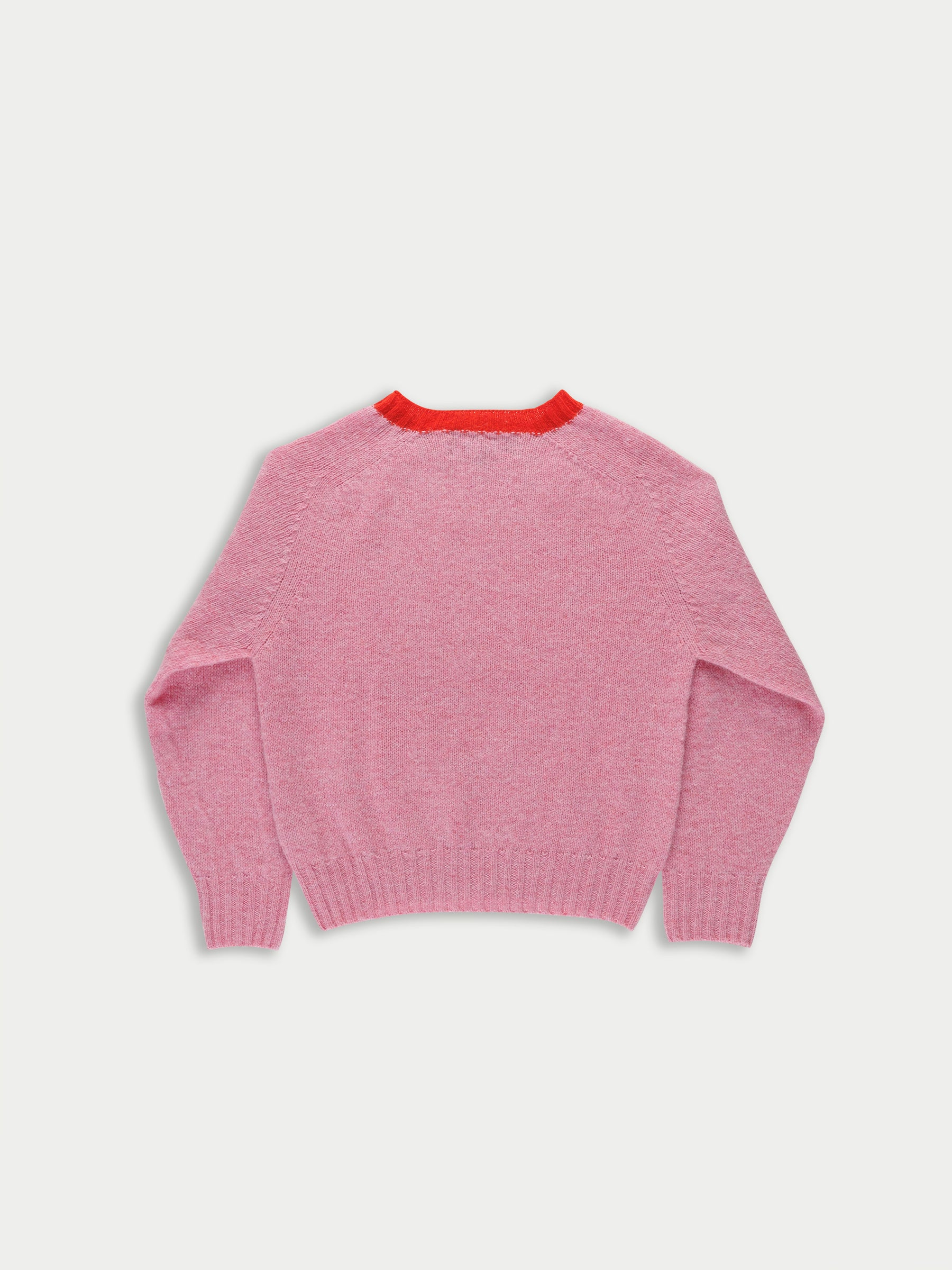 FIFI Crew Neck Shetland Sweater - Pink