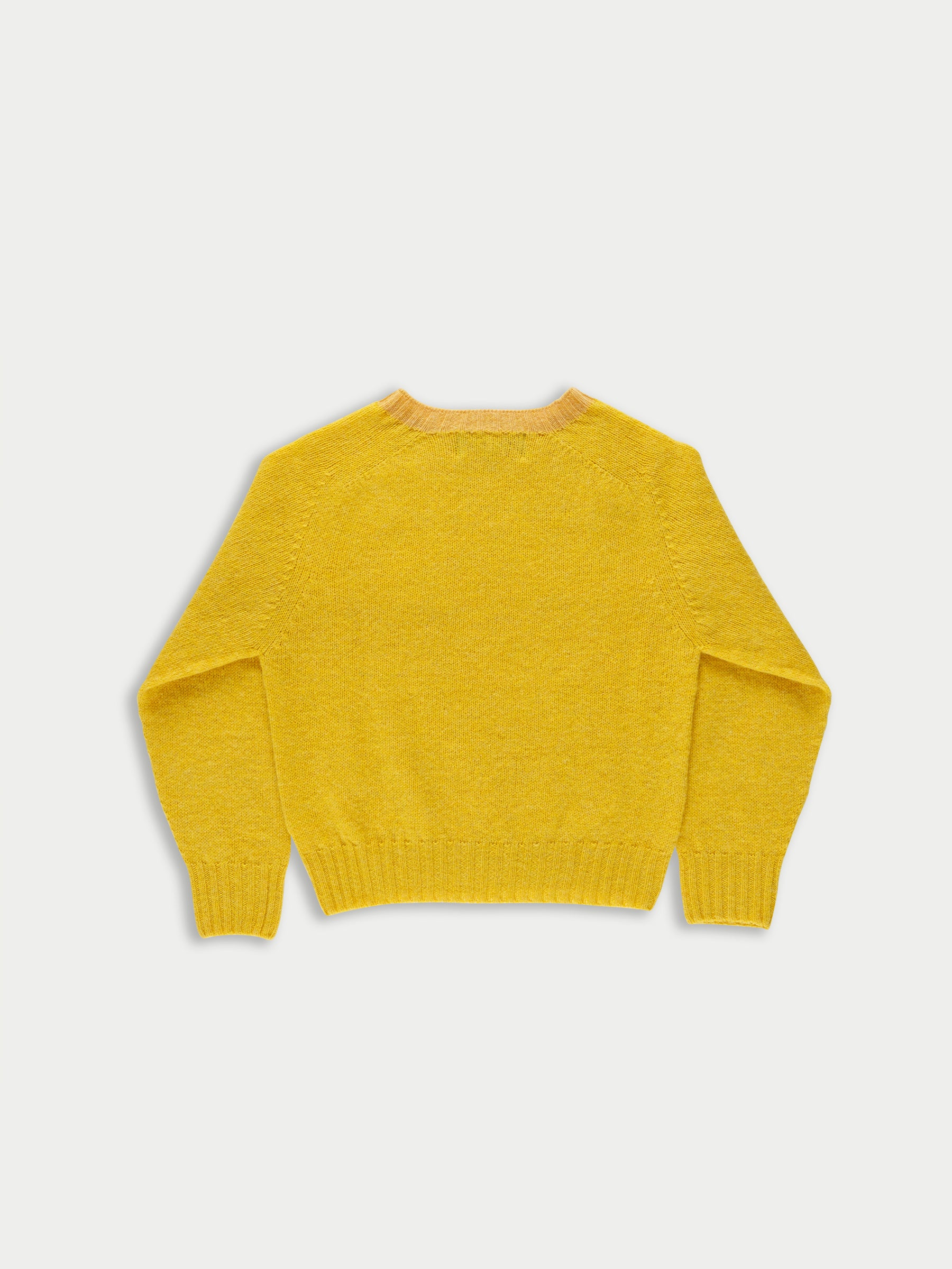 FIFI Crew Neck Shetland Sweater - Yellow