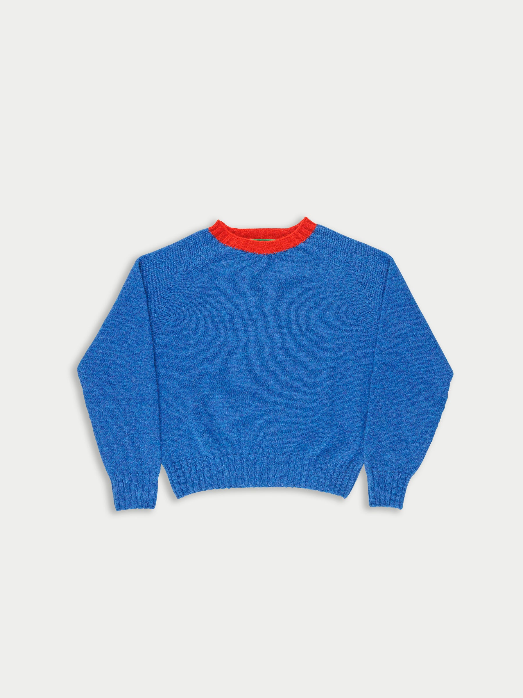 FIFI Crew Neck Shetland Sweater - Blue