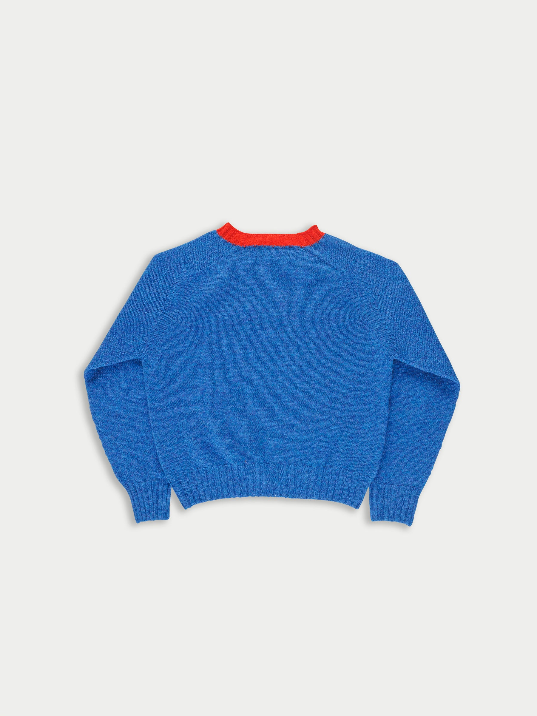 FIFI Crew Neck Shetland Sweater - Blue