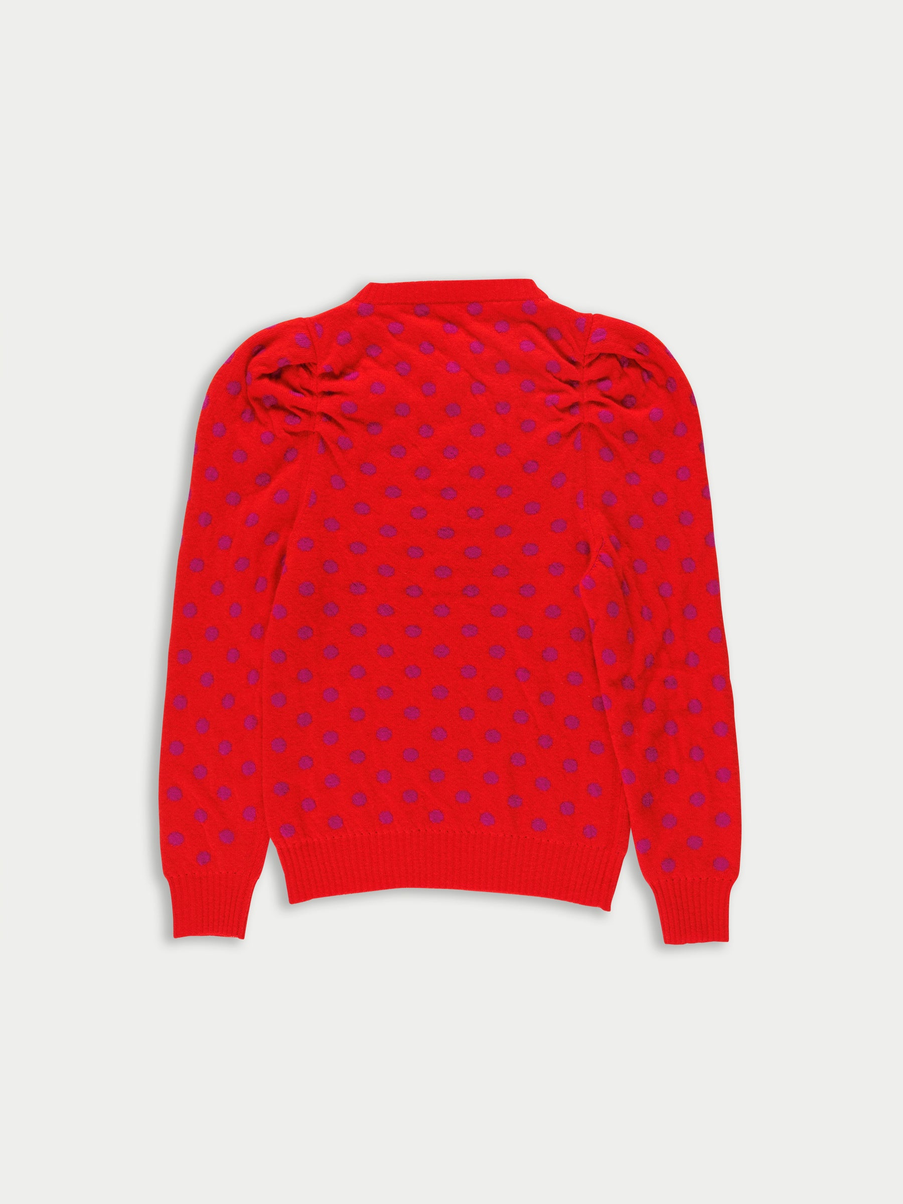 HANA Reversible V-neck Sweater - Red/purple