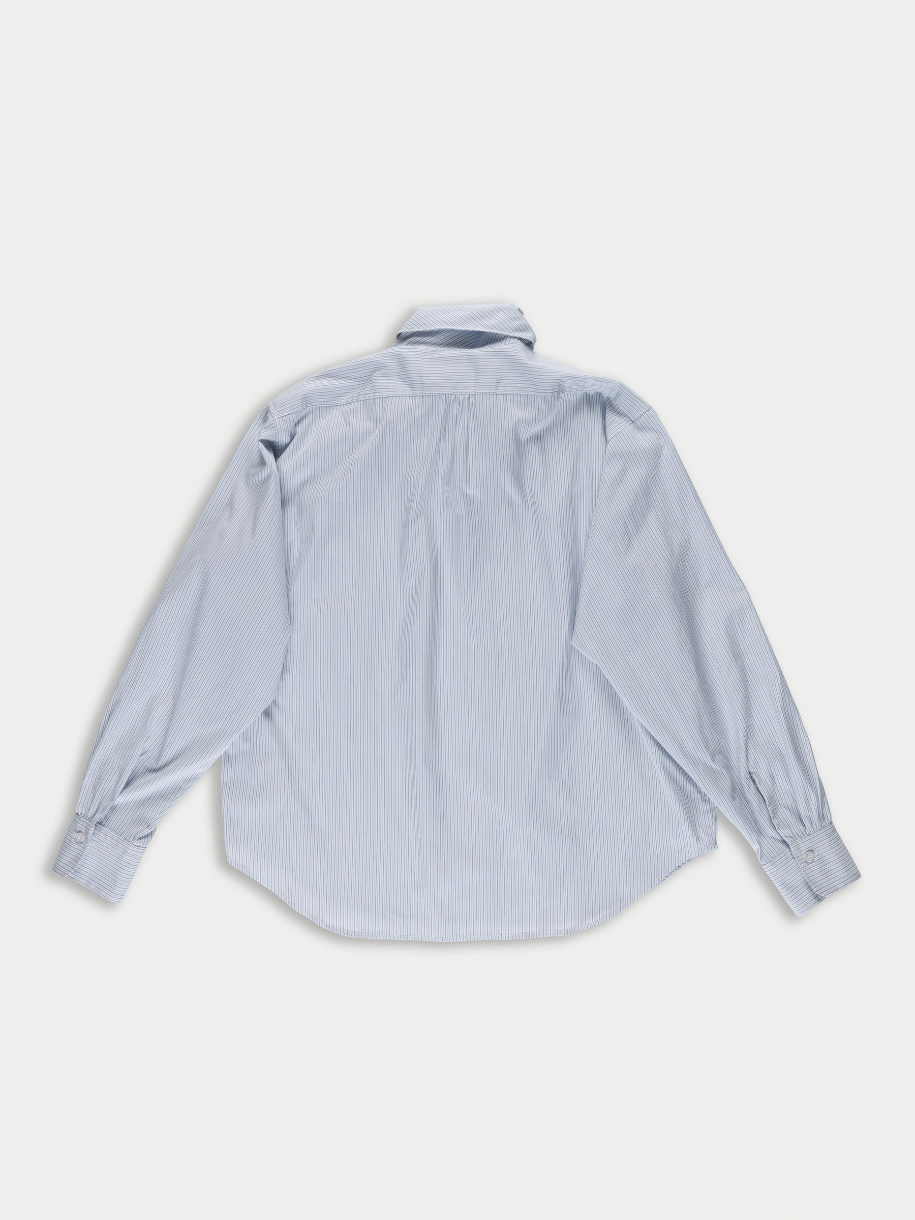 NUSCH Neck Tie Blouse - Blue Stripes