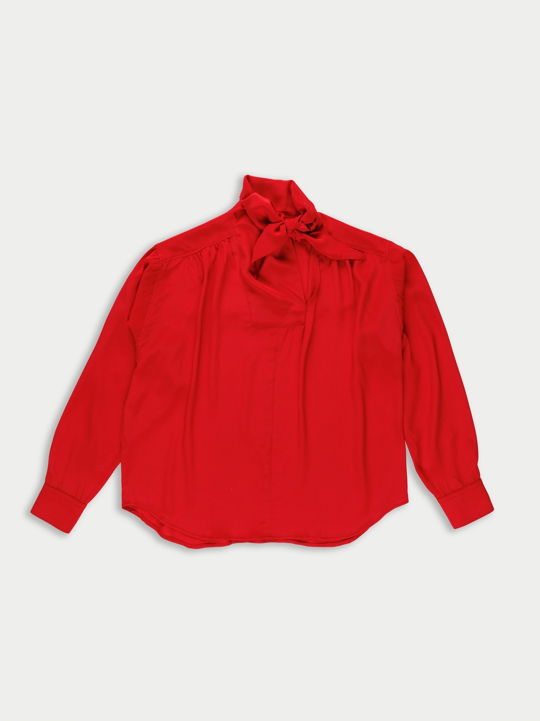 NUSCH Neck Tie Blouse - Red