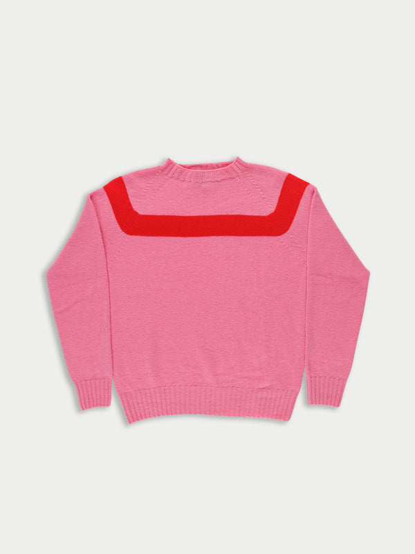 OSSIE Traditional Seam Free Sweater - Pink / Red