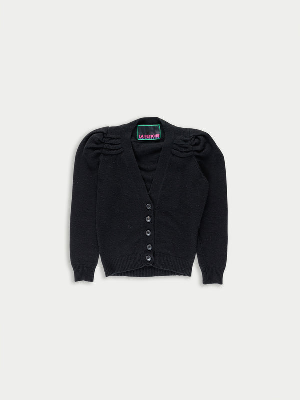 VIKKI V-neck Cardigan - Black