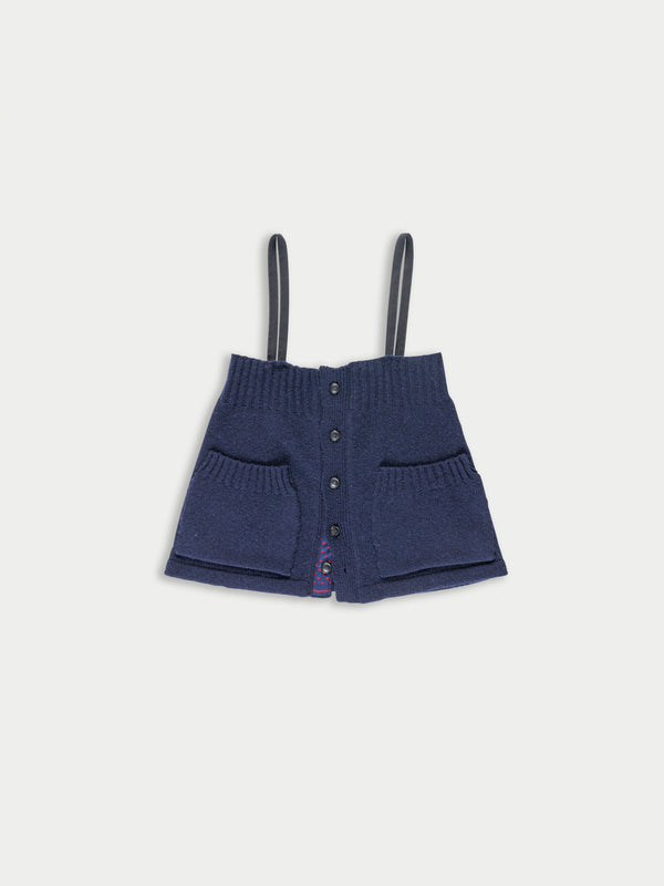 YUKI Knitted Camisole Top - Navy