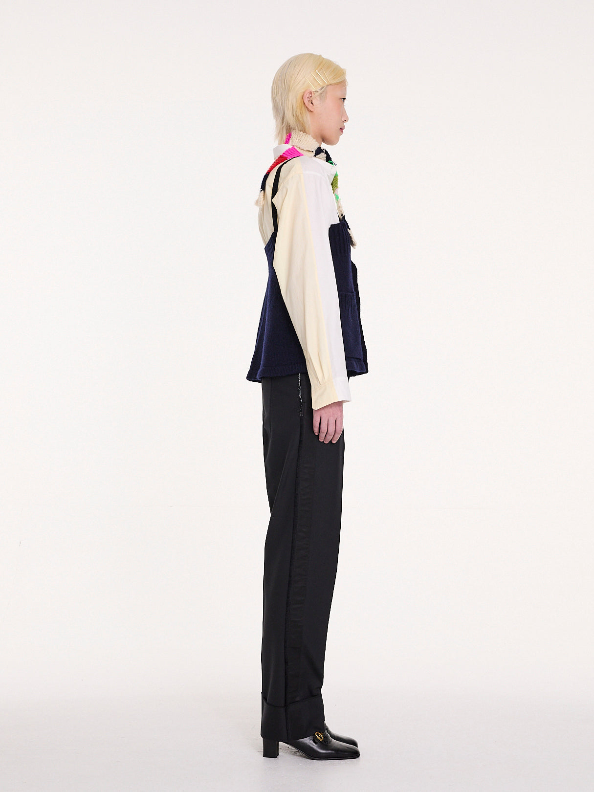 YUKI Knitted Camisole Top - Navy