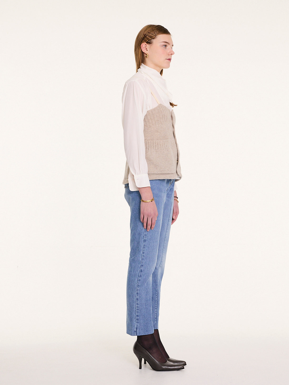 YUKI Knitted Camisole Top - Oatmeal