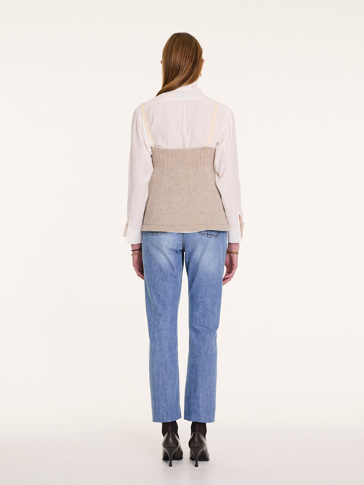 YUKI Knitted Camisole Top - Oatmeal